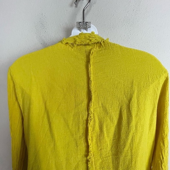 Oh My Gauze! Yellow Open Front Tahoe Jacket Coat Duster Size 52 Large - Picture 8 of 8